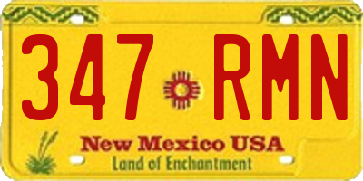 NM license plate 347RMN