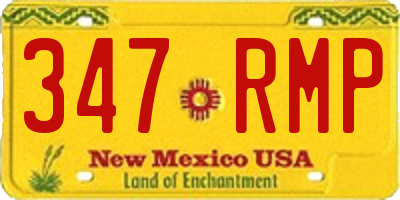 NM license plate 347RMP