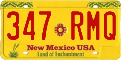 NM license plate 347RMQ