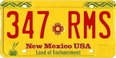 NM license plate 347RMS