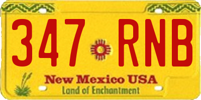 NM license plate 347RNB
