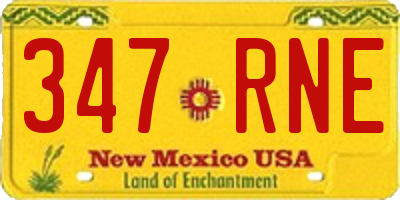 NM license plate 347RNE