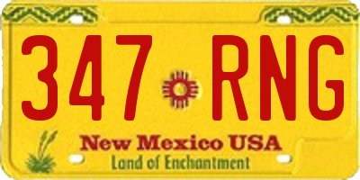 NM license plate 347RNG