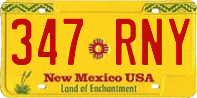 NM license plate 347RNY