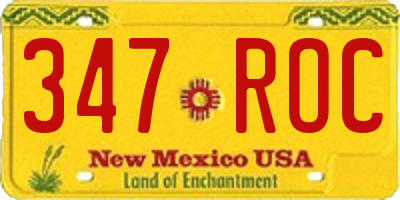NM license plate 347ROC
