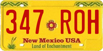 NM license plate 347ROH