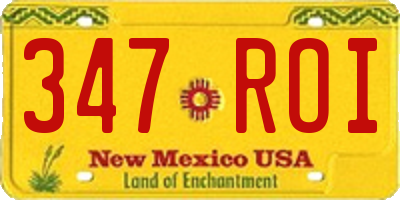 NM license plate 347ROI