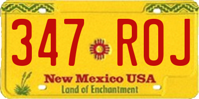 NM license plate 347ROJ