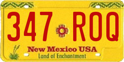 NM license plate 347ROQ