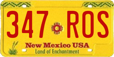 NM license plate 347ROS