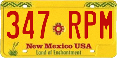 NM license plate 347RPM