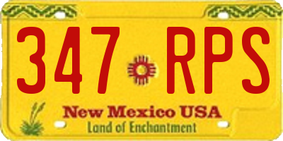 NM license plate 347RPS