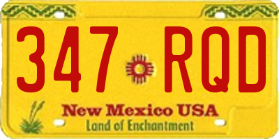 NM license plate 347RQD