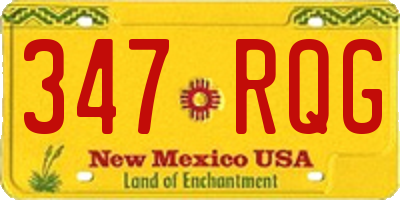 NM license plate 347RQG