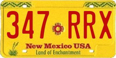 NM license plate 347RRX
