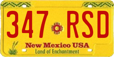 NM license plate 347RSD