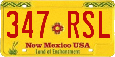 NM license plate 347RSL