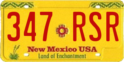 NM license plate 347RSR