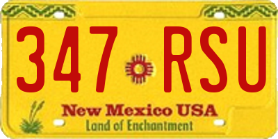 NM license plate 347RSU