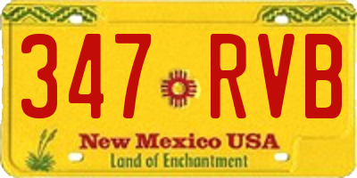 NM license plate 347RVB