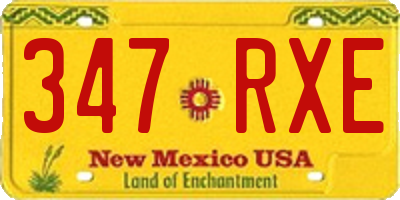 NM license plate 347RXE