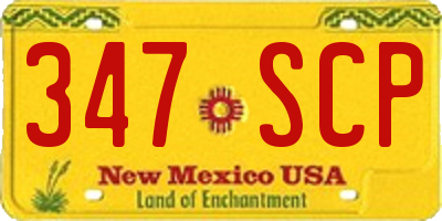 NM license plate 347SCP
