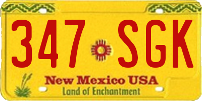NM license plate 347SGK