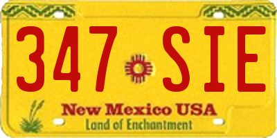 NM license plate 347SIE