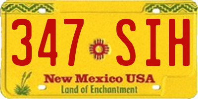NM license plate 347SIH
