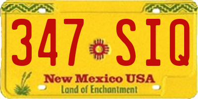 NM license plate 347SIQ