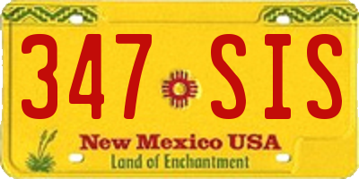 NM license plate 347SIS
