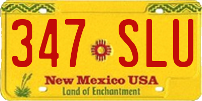 NM license plate 347SLU