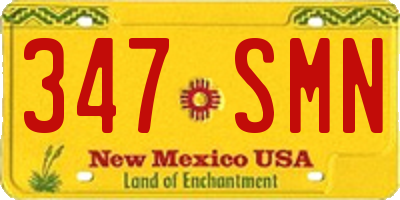 NM license plate 347SMN