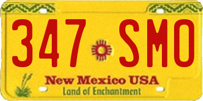 NM license plate 347SMO