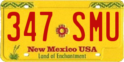 NM license plate 347SMU