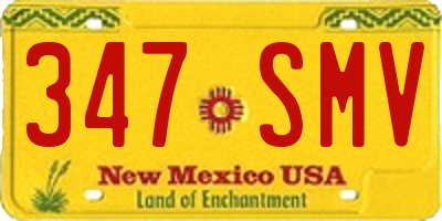 NM license plate 347SMV
