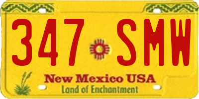 NM license plate 347SMW