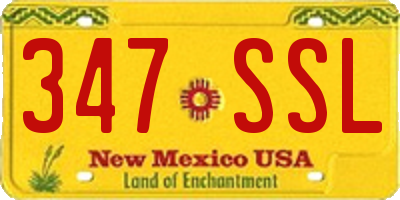 NM license plate 347SSL