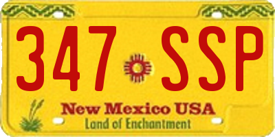NM license plate 347SSP