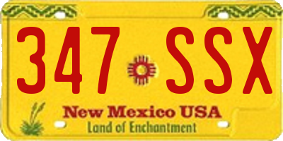 NM license plate 347SSX