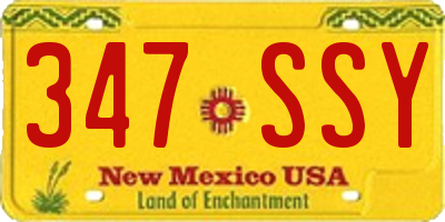 NM license plate 347SSY