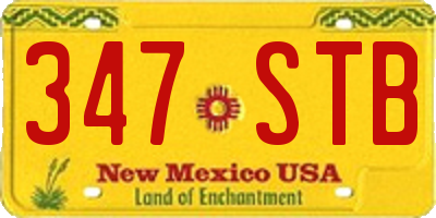 NM license plate 347STB