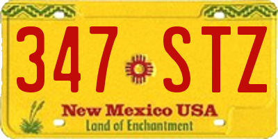 NM license plate 347STZ