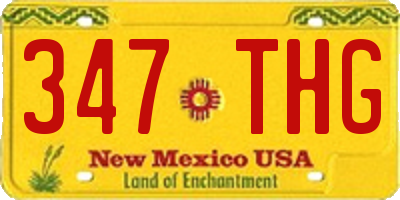 NM license plate 347THG
