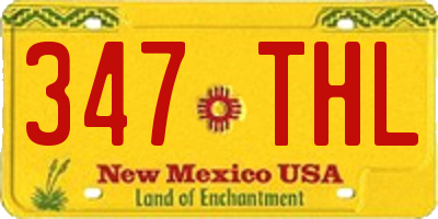 NM license plate 347THL