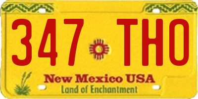 NM license plate 347THO