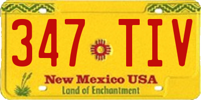 NM license plate 347TIV