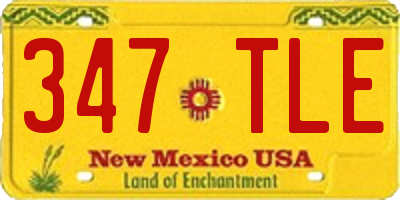 NM license plate 347TLE
