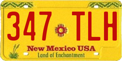 NM license plate 347TLH