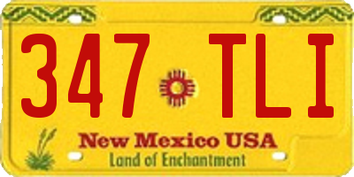NM license plate 347TLI